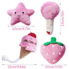 4pack Pink Squeak Plush Dog Toys For Small Dogs   Puppies  Durable Chew Set