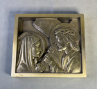 Jesus Meets His Mother - Catholic Stations Of The Cross Heavy Cast Metal Plaque