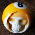 Carved Cut-out Billiard Pool Ball Skull Head Monster Hot Rat Rod Gear Shift Knob