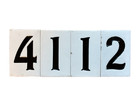 Four Vintage 1950 s  Curtis Ceramic Recessed Number Tiles  B   W  2-3 16  X 3 5 