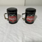 Coca Cola Salt   Pepper Shakers  Coca Cola Metal Tray