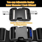 2pcs Heavy Duty 2  Side Release Buckles - Adjustable Plastic Clips Straps 50mm