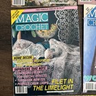 Magic Crochet Magazine Lot Of 15 Vintage Patterns Doilies Filet Lace Afghans