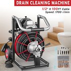 Drain Cleaner Machine Electric Drain Auger 100ft X 1 2 In Auto Feed