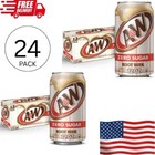  24 Pack  A w Zero Sugar Root Beer Diet Soda Soft Drink  No Caffeine 12fl Oz New