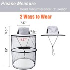 Mosquito Head Net Hat Hidden Mesh Fly Bug Bee Insect Sun Protection Fishing Cap