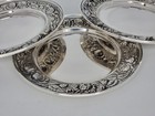 Stieff Rose Repousse Sterling Silver Plates  525 Set Of Three
