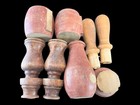 Antique Early 1900 s Cherry Turned Wood Newel Post Top Architectural Salvage Lot