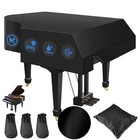 Baby Grand Piano Cover - 600d Oxford Exterior With Plush Fleece Lining 