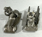 Vintage Spoontiques Pewter Animals Driving Cars Figurines  lot Of 7 