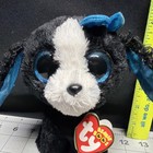 Ty Beanie Boo Silk Tracey The Dog Beanie Boo s Collection 9  Blue New Tags