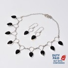 Black Onyx Gemstone Handmade 925 Sterling Silver Jewelry Set 19  2  28 8 Gms 