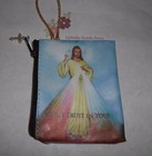 Soft Blue With The Divine Mercy - Vinyl Zipper Rosary Case