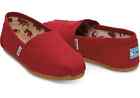 Woman s Toms Alpargata Canvas Slip-on Red Us Size Brand New 100  Authentic