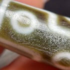 Ancient Tibetan 9 Eyes Dzi Bead Old Agate Talisman Amulet Pendant 55  13mm  5001