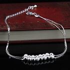 Silver Plated Chain Anklet Bracelet Barefoot Sandal Foot Jewelry Beach Gift 