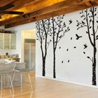 Winter Tree Birch Wall Sticker Bird Nursery Room Vinyl Art Removable Decor Large