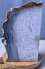Natural Agate Geode Crystal Rock Polished Quartz Cluster Specimen Blue 5  X 3 