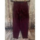 Esprit Teens Striped Pants Kids Size 13 Red Navy Blue Excellent Vintage Pleated