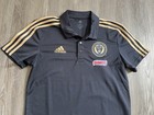 M Men s Adidas Climalite Blue Mls Philadelphia Union Soccer Polo Shirt