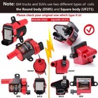 8 Pack Square Ignition Coil And Spark Plug Wire For Chevy Gmc 4 8l 5 3 6 0l 8 1l