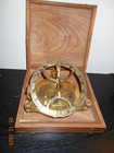 Antique West London Brass Navigation Sextant And Wooden Case 10  X10  X3 