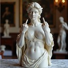 Statue Creative Goddess Middle Finger Statue Ornament Desktop Home Exquisite