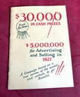 1927 Coca-cola  30 000 In Cash Prizes Find Six Keys Contest Booklet
