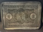 Vintage Beautiful Middle Eastern Solid Silver Tray 870 Grams  Marked 84