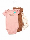 Nwt Carter   s Child Of Mine Baby Girls 3-piece Bodysuit Set Pink 3-6m