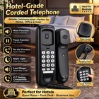 Black Landline Corded Telephone Desk Wall Mount Wired Phone Home Office Use Us
