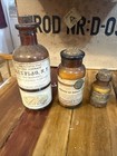 Antique Vintage Squibb Lilly   Apothecary Medicine Pharmacy Amber Bottle Lot