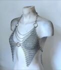 Medieval Chainmail Aluminum Butted Bra And Skirt Knight Armor For Women   Girls