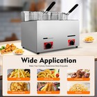 Countertop Gas Fryer Commercial Propane Deep Fryer 12l W  2baskets Lpg   2 Lids