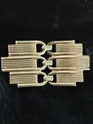 Vintage Art Deco Silver Tone Interlocking Women s Belt Buckle