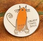New Mexico Arts And Crafts Fair 2004 Youth Cat Art Pin   Brooch W Embossed Foil