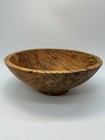 Hand Turned Spalted Maple Wood Bowl Artist Signed 9   