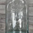 Antique Lord s Opodeldoc Embossed Aqua Glass Patent Medicine Bottle Man Crutch