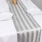 12 x108  Silver Stripes Satin Table Runner Wedding Linens Party Decorations