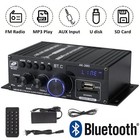 800w 2 Channel Bluetooth Mini Hifi Power Amplifier Audio Stereo Amp Home Car Fm
