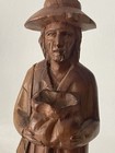 Hand Carved Wooden Man Made In Ecuador Wood Figurine Vintage Folk Art 9   