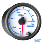 Slightly Used Glowshift White 7 Color Oil Pressure Gauge Kit W Sensor
