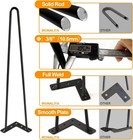 4 Inch Hairpin Legs For Furniture Set Of 4  Heavy Duty Industrial Metal Table Le