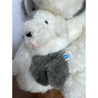 Vintage Sheep Dog Puppy Plush Holding Baby White Gray Stuffed Animal 1985 Dakin