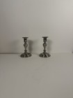 Pair Pewter Taper Candlesticks 6  - Modern Heritage   Monastic Chic Decor