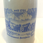 Vintage German Beer Stein Stoneware Mug Monastery Brewery Bavaria Germany 1731