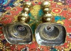 Pair Of Antique Brass Candlesticks Early 19th Century Georgian