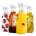 Set Of Plastic Carafe With Lid  50 Oz Carafes For Mimosa Bar  Square Base 4