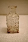 Antique Pressed Glass Perfume Bottle Victorian Textured Apothecary Attar Old  r