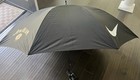 Nike 62    Windproof Umbrella Large Black W sleeve And Jim Beam Logo Brand New 